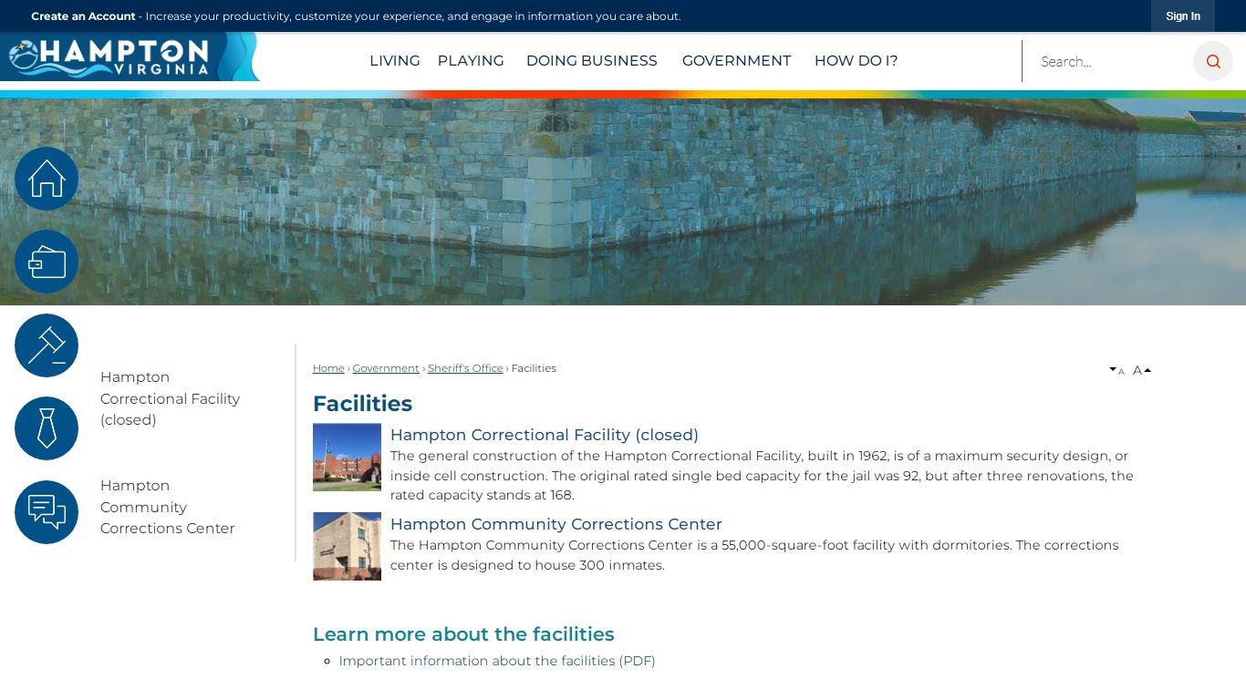 Facilities | Hampton, VA - Official Website